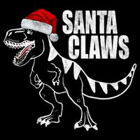 Santa Claws Dinosaur Christmas Baby Bodysuit