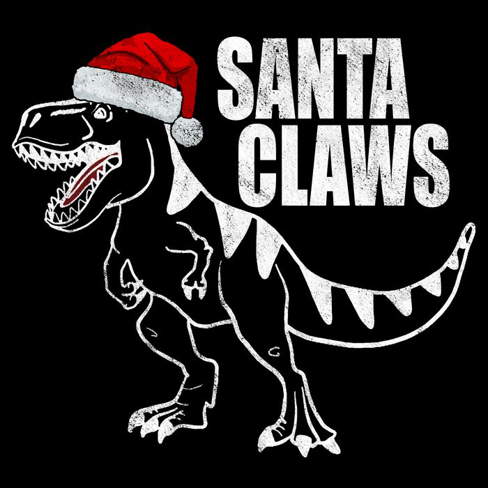 Santa Claws Dinosaur Christmas Baby Bodysuit