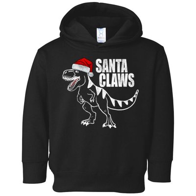 Santa Claws Dinosaur Christmas Toddler Hoodie