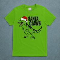 Santa Claws Dinosaur Christmas T-Shirt