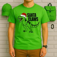 Santa Claws Dinosaur Christmas T-Shirt