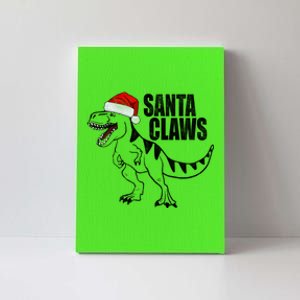 Santa Claws Dinosaur Christmas Canvas