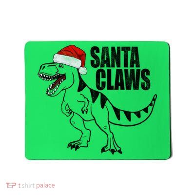 Santa Claws Dinosaur Christmas Mousepad