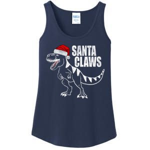 Santa Claws Dinosaur Christmas Ladies Essential Tank