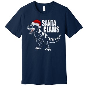 Santa Claws Dinosaur Christmas Premium T-Shirt