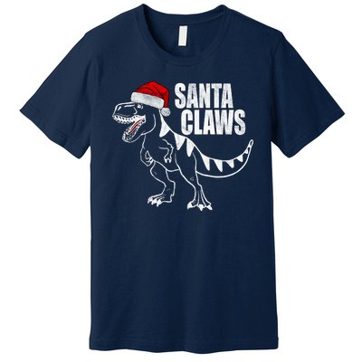 Santa Claws Dinosaur Christmas Premium T-Shirt