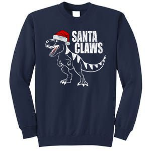 Santa Claws Dinosaur Christmas Tall Sweatshirt