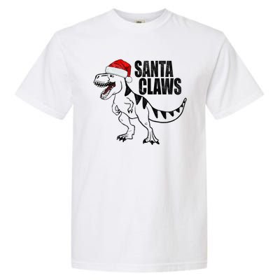 Santa Claws Dinosaur Christmas Garment-Dyed Heavyweight T-Shirt