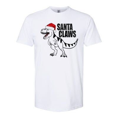 Santa Claws Dinosaur Christmas Softstyle® CVC T-Shirt