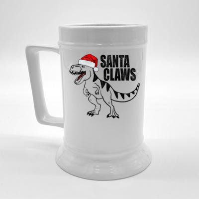 Santa Claws Dinosaur Christmas Beer Stein