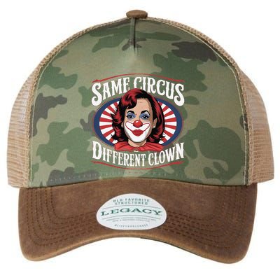 Same Circus Different Clown Kamala Harris Funny Legacy Tie Dye Trucker Hat