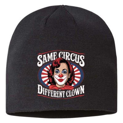 Same Circus Different Clown Kamala Harris Funny Sustainable Beanie