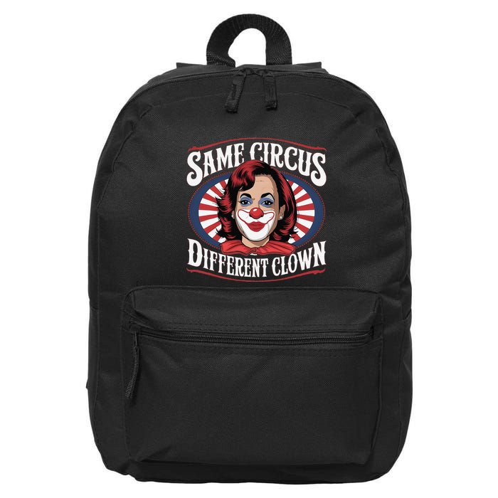 Same Circus Different Clown Kamala Harris Funny 16 in Basic Backpack