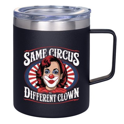 Same Circus Different Clown Kamala Harris Funny 12oz Stainless Steel Coffee Mug