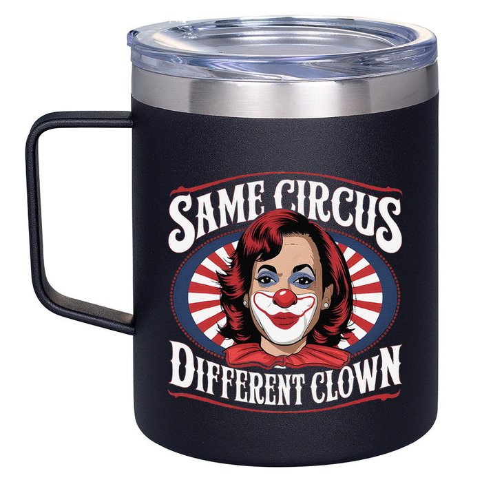 Same Circus Different Clown Kamala Harris Funny 12oz Stainless Steel Coffee Mug