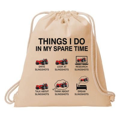 Slingshot Car Drivers 3 Wheeled Car Funny Sling Shot Dad Drawstring Bag