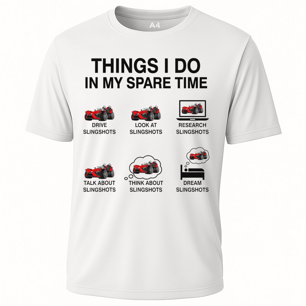 Slingshot Car Drivers 3 Wheeled Car Funny Sling Shot Dad Cooling Performance Crew T-Shirt