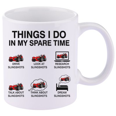 Slingshot Car Drivers 3 Wheeled Car Funny Sling Shot Dad 11oz C Handle Ceramic Mug