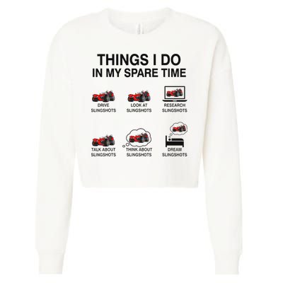 Slingshot Car Drivers 3 Wheeled Car Funny Sling Shot Dad Cropped Pullover Crew