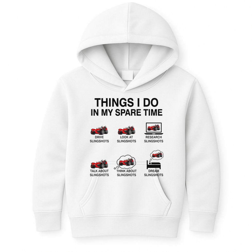 Slingshot Car Drivers 3 Wheeled Car Funny Sling Shot Dad Kids Hoodie