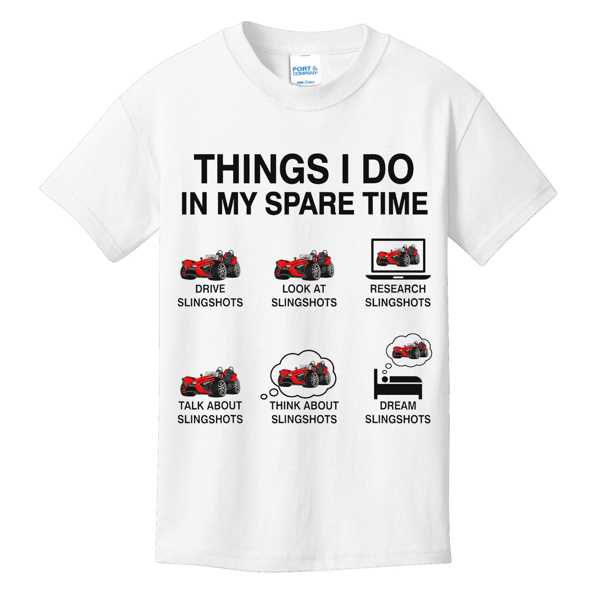 Slingshot Car Drivers 3 Wheeled Car Funny Sling Shot Dad Kids T-Shirt