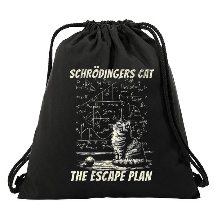 SchröDingerS Cat Escape Plan Science Drawstring Bag