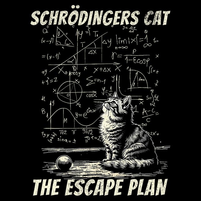 SchröDingerS Cat Escape Plan Science Drawstring Bag