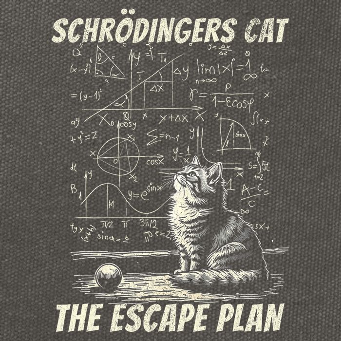 SchröDingerS Cat Escape Plan Science Cotton Canvas Backpack