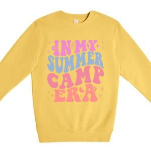 Summer Camp Era Retro Summer Fun And Making Memories Gift Premium Crewneck Sweatshirt