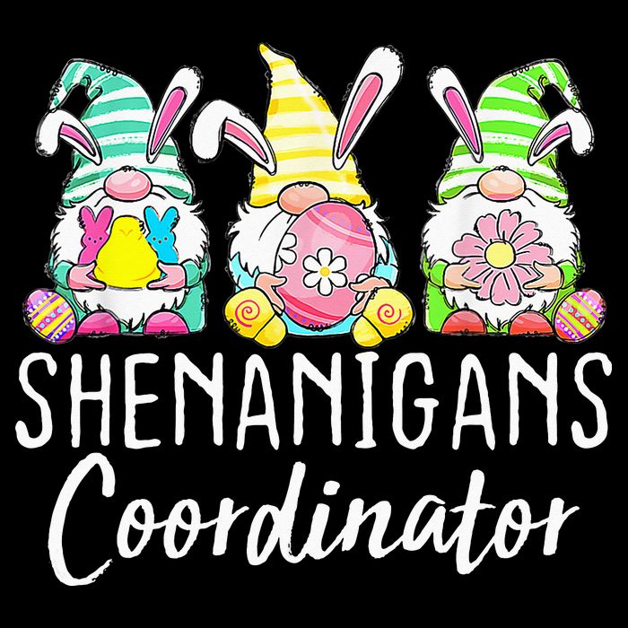 Shenanigans Coordinator Easter Bunny Gnomes Rabbit Eggs Hunt Apron