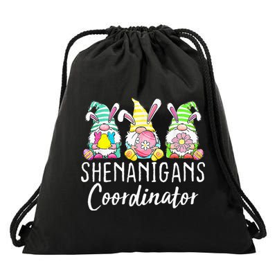 Shenanigans Coordinator Easter Bunny Gnomes Rabbit Eggs Hunt Drawstring Bag
