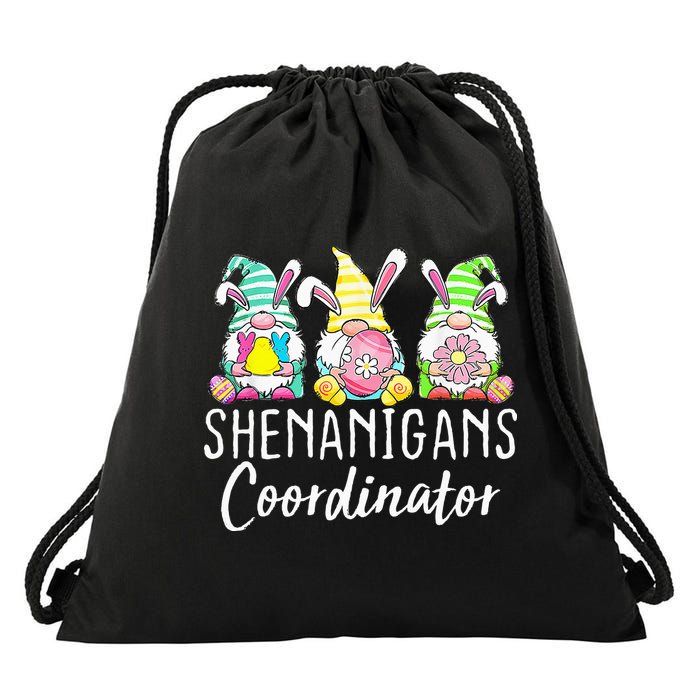 Shenanigans Coordinator Easter Bunny Gnomes Rabbit Eggs Hunt Drawstring Bag