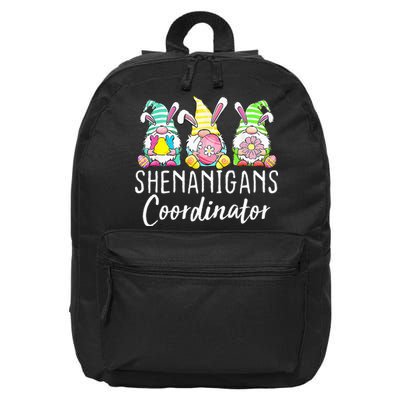 Shenanigans Coordinator Easter Bunny Gnomes Rabbit Eggs Hunt 16 in Basic Backpack