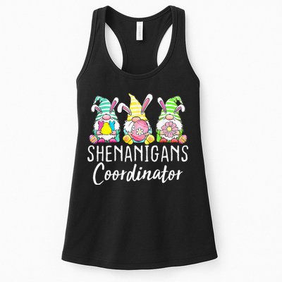 Shenanigans Coordinator Easter Bunny Gnomes Rabbit Eggs Hunt Womens Tank Top