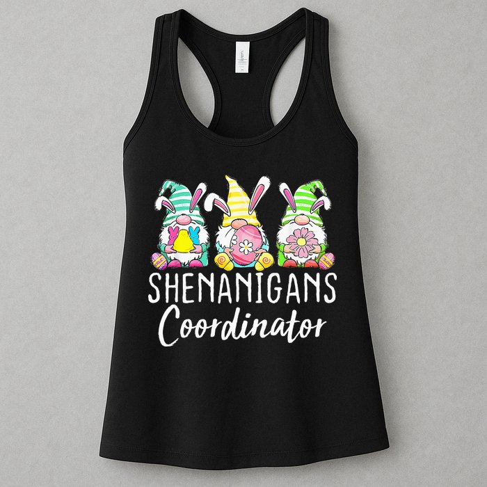 Shenanigans Coordinator Easter Bunny Gnomes Rabbit Eggs Hunt Womens Tank Top