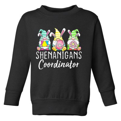Shenanigans Coordinator Easter Bunny Gnomes Rabbit Eggs Hunt Toddler Sweatshirt
