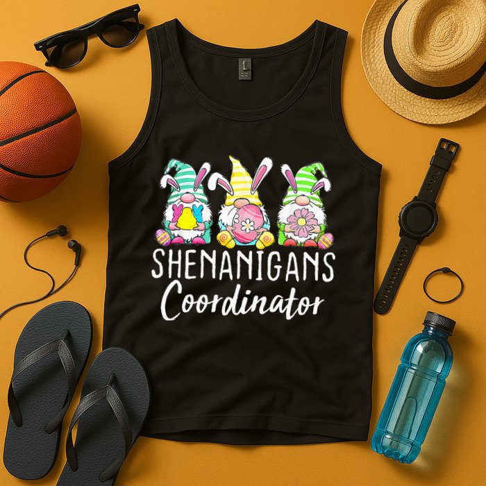 Shenanigans Coordinator Easter Bunny Gnomes Rabbit Eggs Hunt Tank Top
