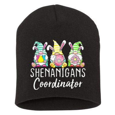 Shenanigans Coordinator Easter Bunny Gnomes Rabbit Eggs Hunt Short Acrylic Beanie