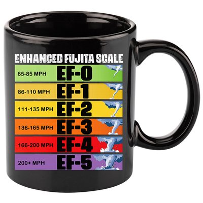 Storm Chasing Enhanced Fujita Scale Tornado Meteorologist 11oz C Handle Ceramic Mug