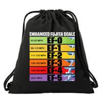 Storm Chasing Enhanced Fujita Scale Tornado Meteorologist Drawstring Bag