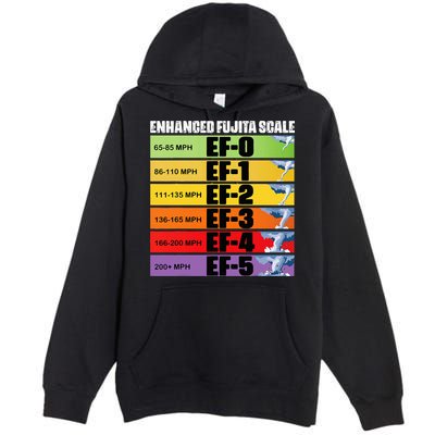 Storm Chasing Enhanced Fujita Scale Tornado Meteorologist Premium Pullover Hoodie