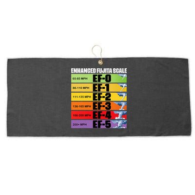 Storm Chasing Enhanced Fujita Scale Tornado Meteorologist Large Microfiber Waffle Golf Towel