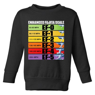 Storm Chasing Enhanced Fujita Scale Tornado Meteorologist Toddler Sweatshirt