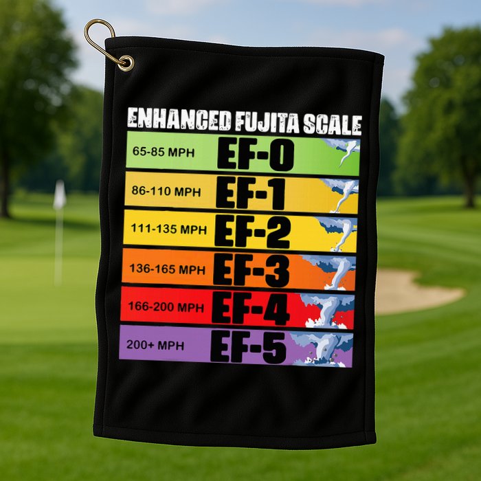 Storm Chasing Enhanced Fujita Scale Tornado Meteorologist Golf Towel