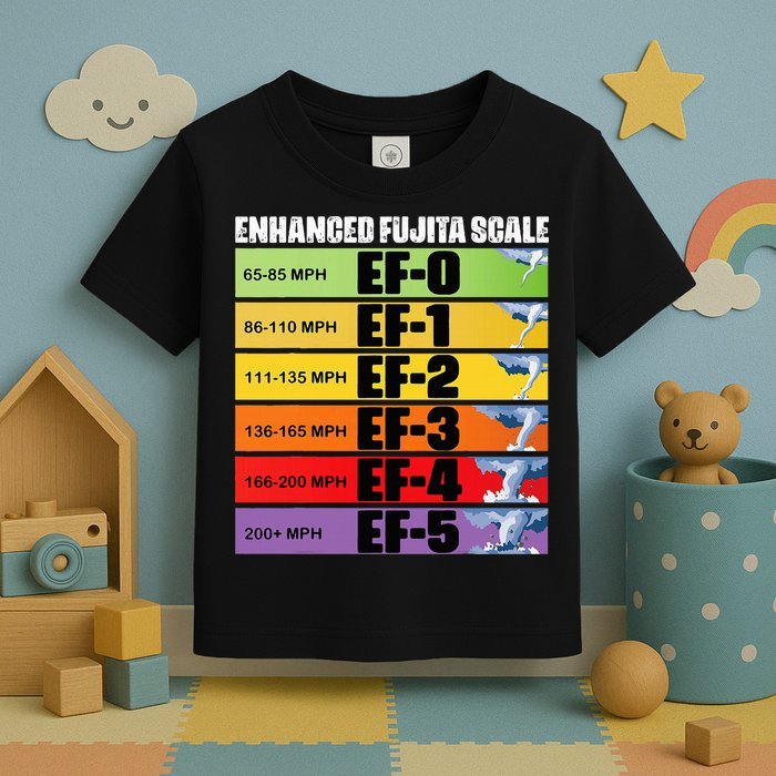 Storm Chasing Enhanced Fujita Scale Tornado Meteorologist Toddler T-Shirt