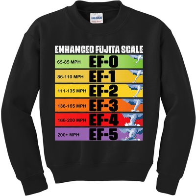Storm Chasing Enhanced Fujita Scale Tornado Meteorologist Kids Sweatshirt