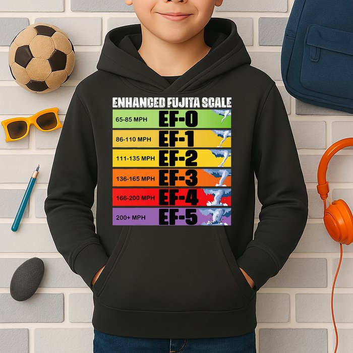 Storm Chasing Enhanced Fujita Scale Tornado Meteorologist Kids Hoodie