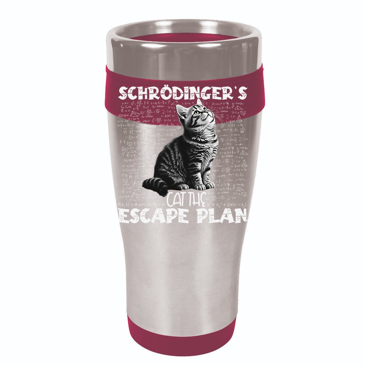 SchröDingerS Cat Escape Plan Phyzique Design Funny Cat USA-Made Doggie Bandana