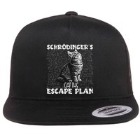 SchröDingerS Cat Escape Plan Phyzique Design Funny Cat Flat Bill Trucker Hat