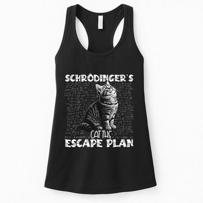SchröDingerS Cat Escape Plan Phyzique Design Funny Cat Womens Tank Top